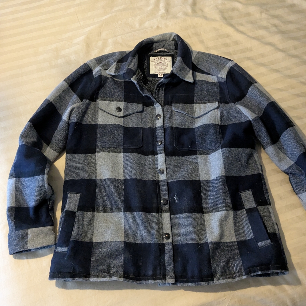 Fat Face Sherpa Lined Flannel Jacket